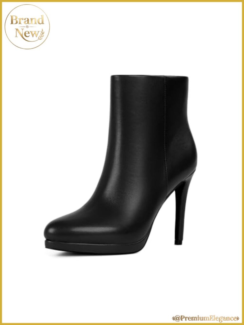 Women's Ankle Boots Round Toe Stiletto Heel Platform Booties